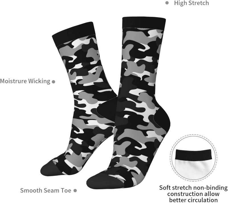 Poream Novelty Funny Crew Socks, Cool Breathable Dress Socks Gift For Men Women - Image 5